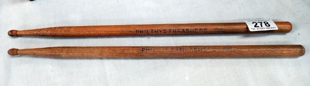 2 Philthys Thrashers drum sticks (Motorhead)