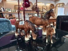 2 Beswick horses & a foal