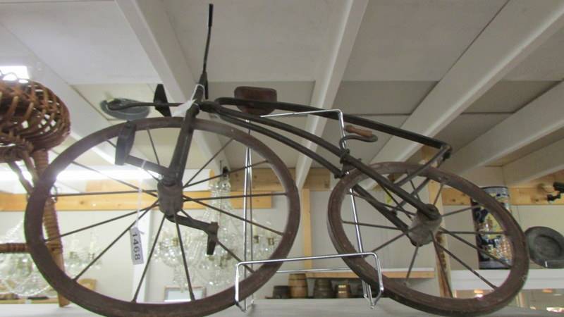 A model of a boneshaker bicycle, COLLECT ONLY.