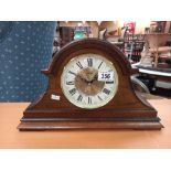 An oak cased Seiko battery operated Westminster Whittington chime mantle clock COLLECT ONLY