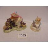 Two Royal Doulton Beatrix Potter figures - Old Mrs Eyebright and Mr Toad Flax.