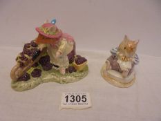 Two Royal Doulton Beatrix Potter figures - Old Mrs Eyebright and Mr Toad Flax.