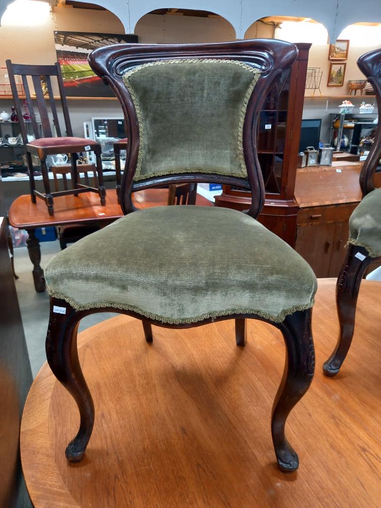 4 Edwardian dining chairs COLLECT ONLY - Image 5 of 5