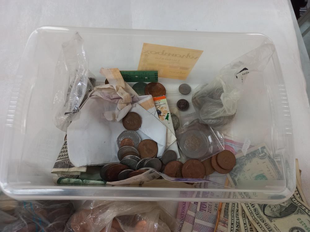 A tub of old UK & Foreign coins & bank notes - Image 4 of 4