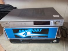 A Sony receiver, boxed Sky Sport 4 four Futaba & Wharfdale DVD COLLECT ONLY