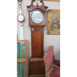 An oak cased 30 hour Grandfather clock, COLLECT ONLY.
