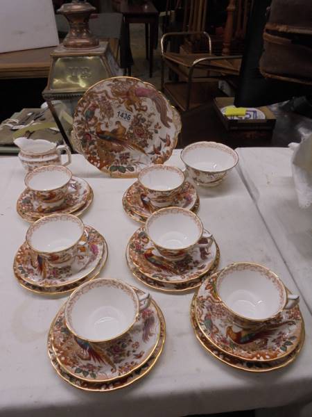 A 20 piece Royal Crown Derby Old Avesbury pattern tea set, COLLECT ONLY.