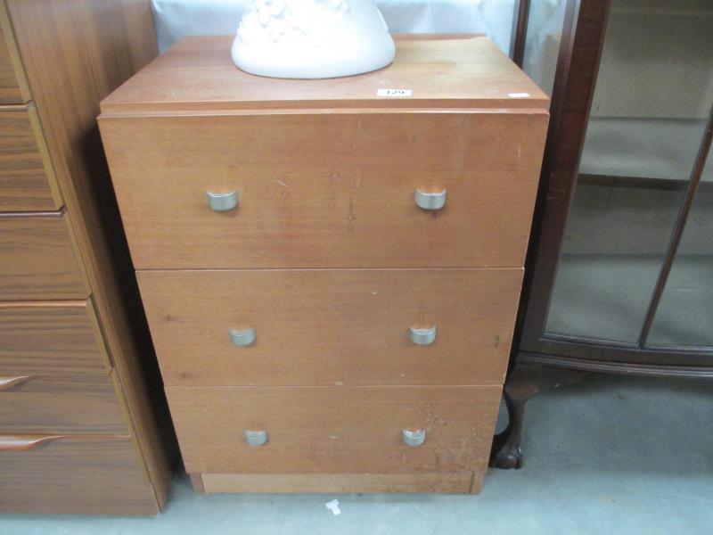 A 3 drawer chest of drawers - COLLECT ONLY