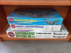 3 vintage model aircraft kits, 1 box is completeness unknown