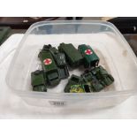 A selection of Dinky military vehicles