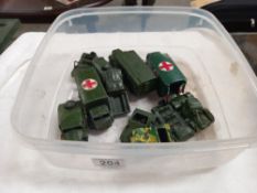 A selection of Dinky military vehicles