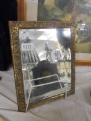 A gilt framed bevel edged mirror, COLLECT ONLY.