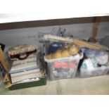 A large lot of wool, knitting needles, accessories etc