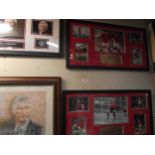 A selection of framed and glazed Manchester United prints, includes Sir Alex Ferguson with limited