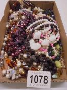 A mixed lot of bead necklaces.