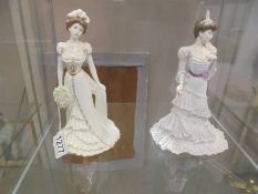 Two Coalport 'Golden Age' figurines, Eugenie and Charlotte.