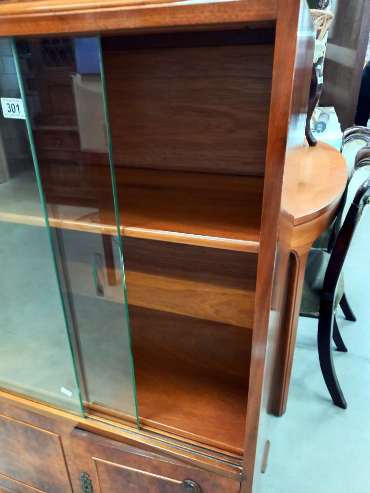A vintage cabinet with 2 glass doors, approximately 71cm wide x 110cm high COLLECT ONLY. - Image 3 of 3