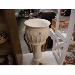 A jardiniere on stand (slight chip of rim) h 51 cm