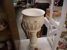 A jardiniere on stand (slight chip of rim) h 51 cm