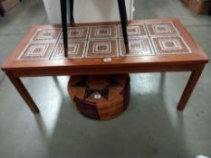 A vintage tiled top table COLLECT ONLY