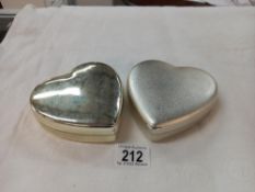 2 heart shaped boxes of Variety Club International pin badges