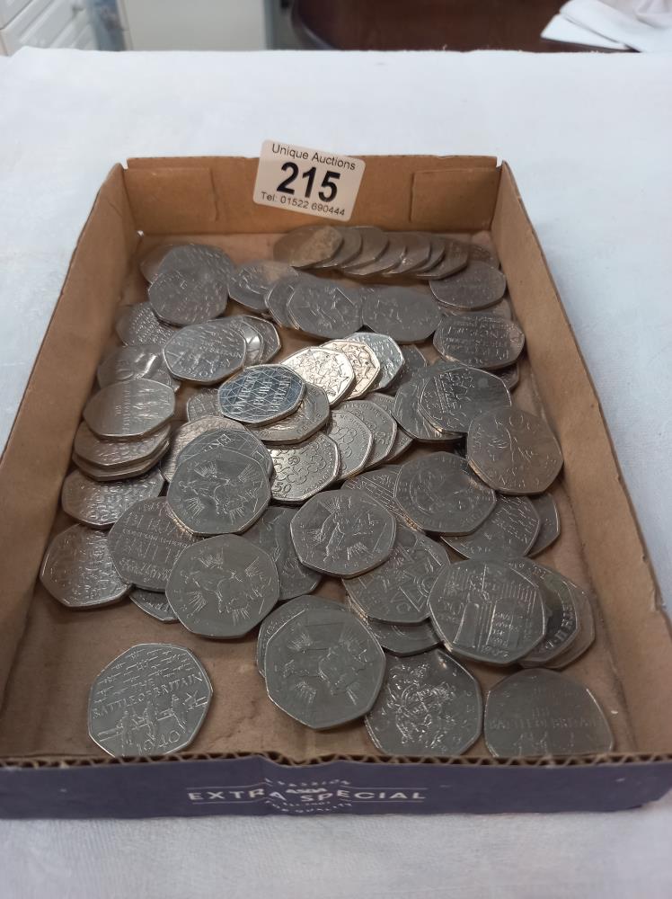 77 collectable 50p coins, Â£38.50 face value