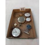 A silver pocket watch & others including vintage Ingersoll nurses watch & rare Dusonchet Cairo