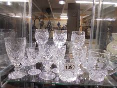 A mixed lot of cut glass drinking glasses, COLLECT ONLY.