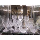 A mixed lot of cut glass drinking glasses, COLLECT ONLY.