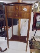 A Victorian mahogany two drawer side table. COLLECT ONLY.