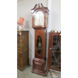A mahogany inlaid Grandfather clock, COLLECT ONLY.
