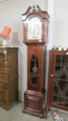 A mahogany inlaid Grandfather clock, COLLECT ONLY.