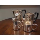 A 4 piece silver plate tea set