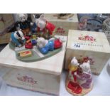 Two boxed Royal Doulton Rupert figures "Going Out Late' and "Ruperts Toy Railway"