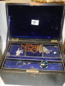 A fully fitted jewellery box.