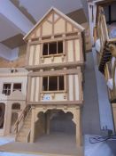 A part completed Elizabeth style dolls house, COLLECT ONLY.