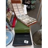 3 cigarette card folders with 10 sets in each