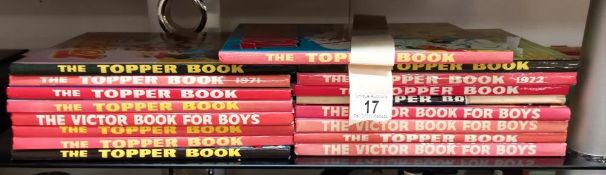 A quantity of 1970's Topper, The Victor book for boys annuals etc from 60's/70's and 80's