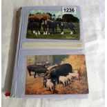 An album of rural postcards cards