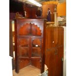 An Edwardian mahogany corner what-not. COLLECT ONLY.