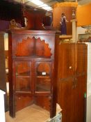 An Edwardian mahogany corner what-not. COLLECT ONLY.