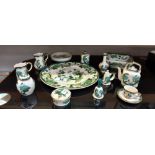A quantity of miniature Masons china and a trinket dish, plate etc