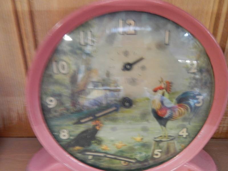 A quantity of vintage and Edwardian clocks including pecking chicken alarm clock. - Image 3 of 3