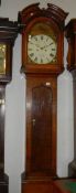 An eight day Grandfather clock marked Brown & Son, Bingham, COLLECT ONLY.