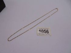 A 9ct gold chain in good condition, 46cm long, 1.5 grams.