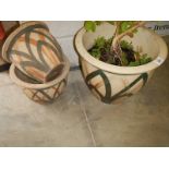 A set of three matching planters, COLLECT ONLY.