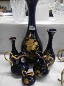 Three Limoges vases and three Limoges jugs, COLLECT ONLY.