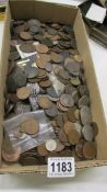 A mixed lot of old copper and other coins.