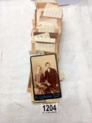 A quantity of various Carte de Visite cards