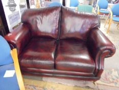 A superb quality leather two seat sofa, COLLECT ONLY.